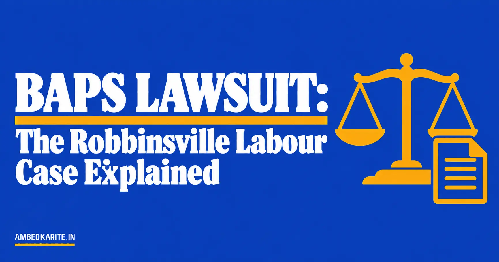 You are currently viewing BAPS Lawsuit: The Robbinsville Labour Case Explained